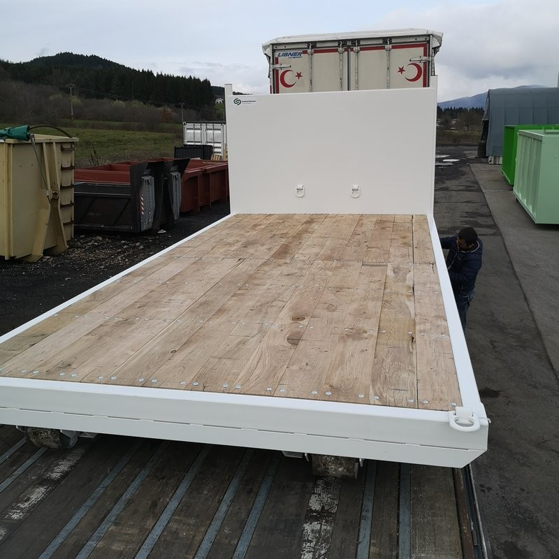 Plateau porte engin classe 2 avec chemin de roulement bois - Ambert Bennes