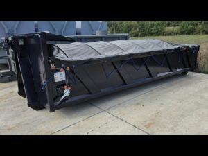 Benne TP avec porte hydraulique et bâche