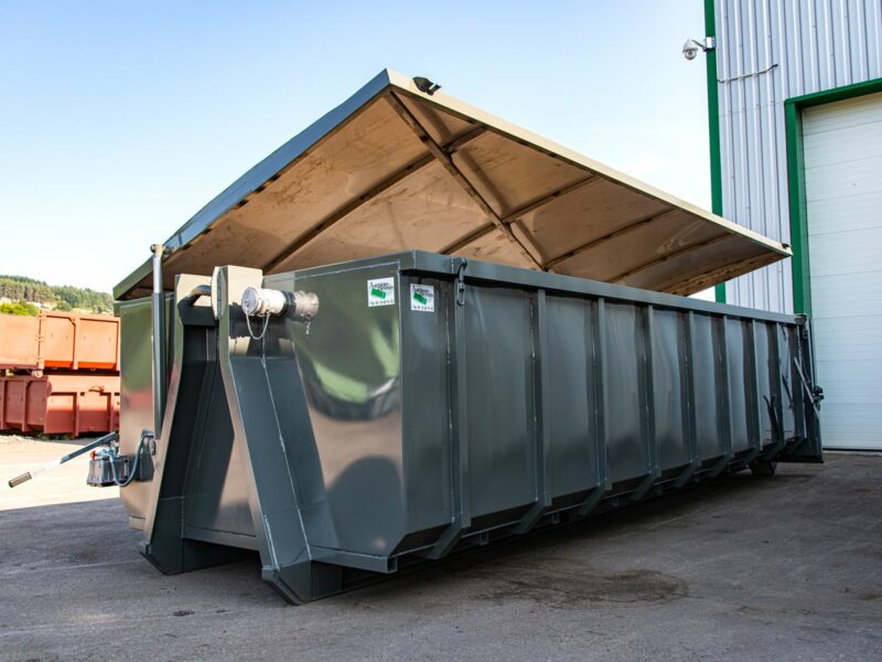 Juil 2019 - Benne à boue en inox avec toit ouvrant Juil 2019 - Benne à boue en inox avec toit ouvrant